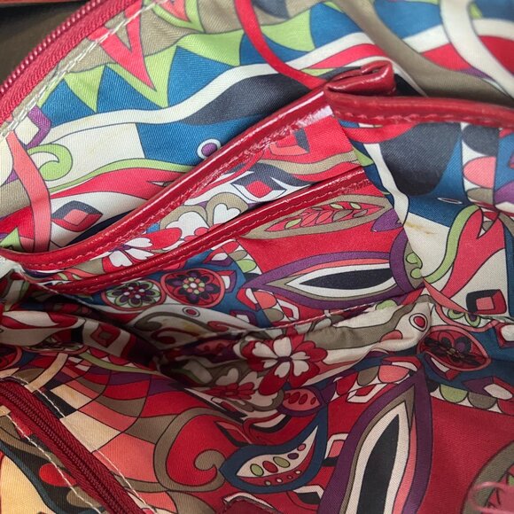 Nicole by Nicole Miller Shiny Red Cross Body Bag - Picture 11 of 16